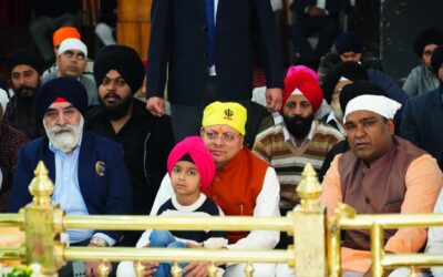 सीएम धामी ने गुरू तेगबहादुर साहिब के बलिदान दिवस पर किया शबद कीर्तन