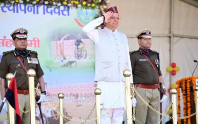 मुख्यमंत्री धामी ने होमगार्ड्स स्थापना दिवस पर रैतिक परेड का किया निरीक्षण