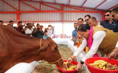 सीएम ने हल्दीघेरा, खटीमा में 7.23 करोड़ रूपए की लागत से निर्मित गौशाला का किया लोकार्पण